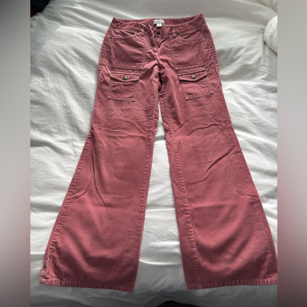 Loft Low Rise Corduroy Cargo Pants